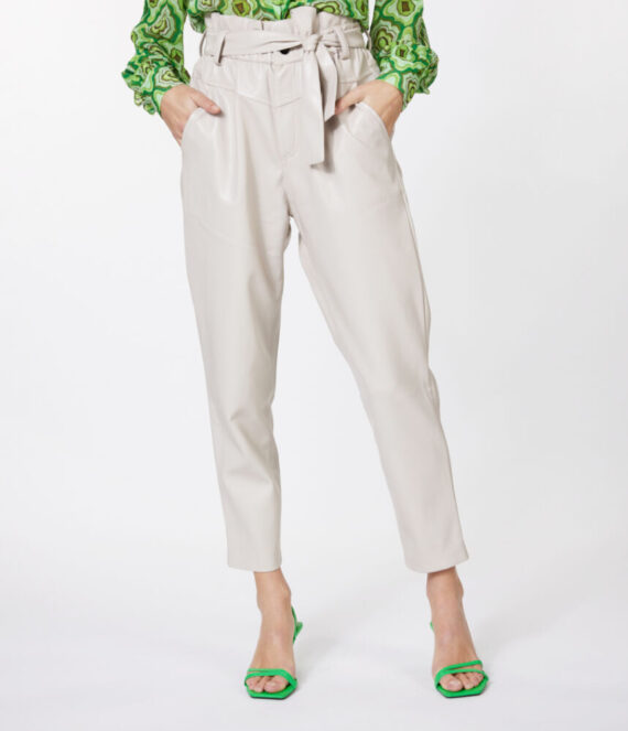 Trousers paperbag pu stone | Esqualo