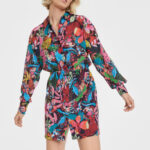 Wild print crinkle dress | Alix the label