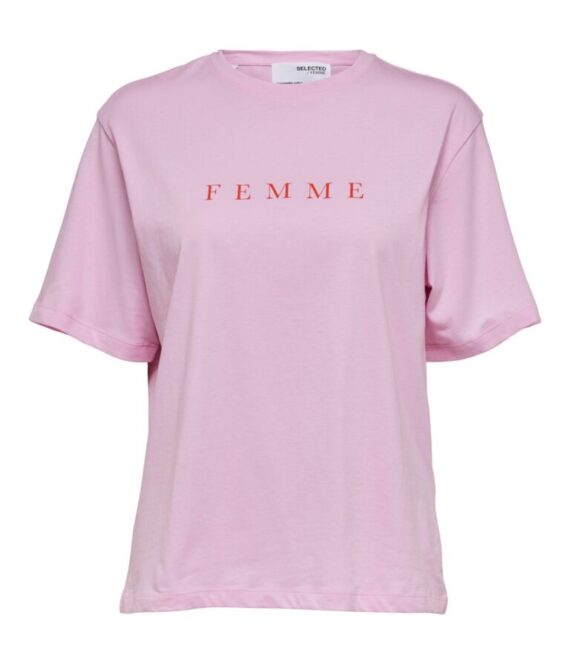 Timeless T-shirt roze | Selected Femme