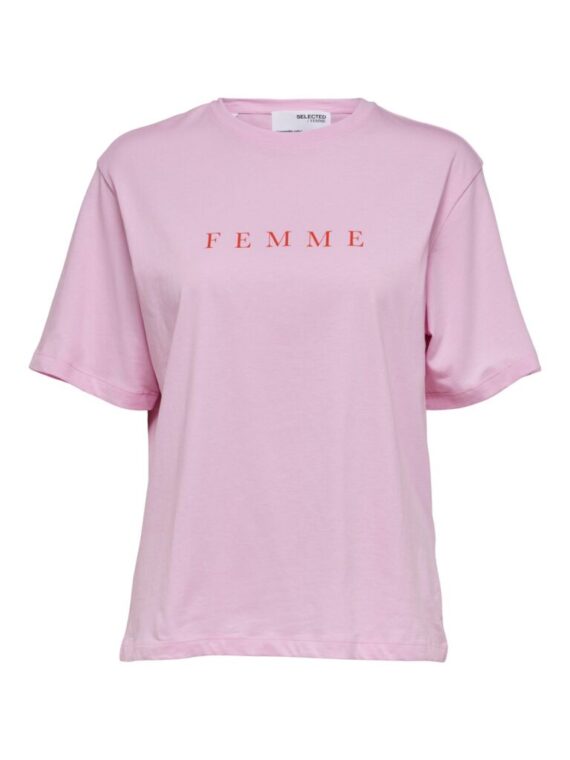 Timeless T-shirt roze | Selected Femme