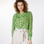 Blouse volant groen | Esqualo