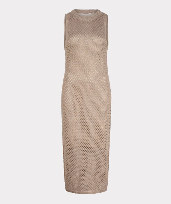Dress open lurex sand | Esqualo