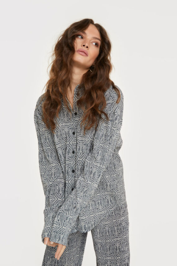 Leopard crinkle blouse | Alix the label