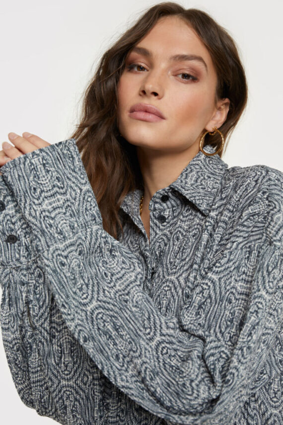 Leopard crinkle blouse | Alix the label