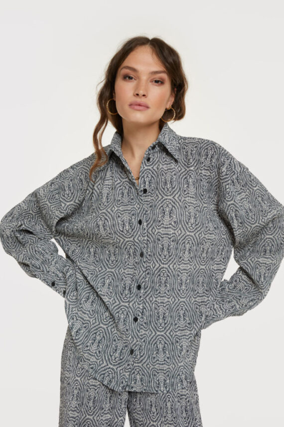 Leopard crinkle blouse | Alix the label