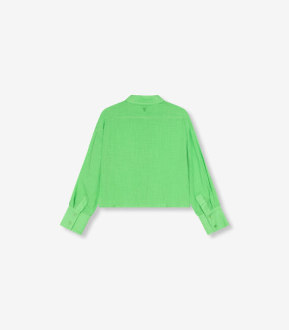 Linen look blouse green | Alix the label