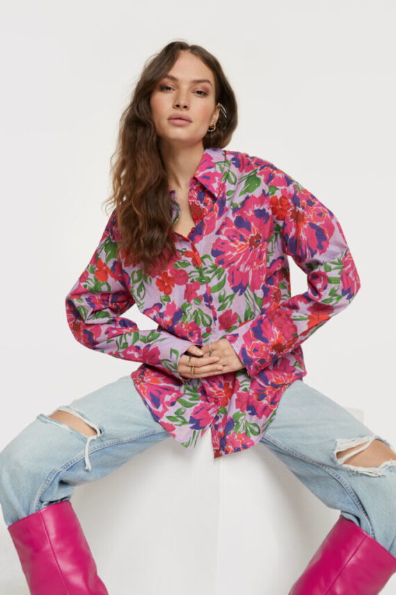Painted flower broderie blouse | Alix the label