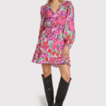 Painted flower broderie dress | Alix the label