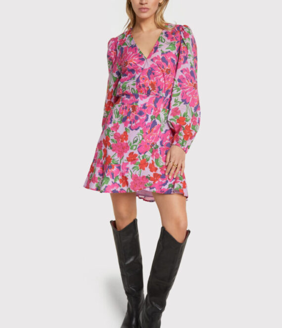 Painted flower broderie dress | Alix the label