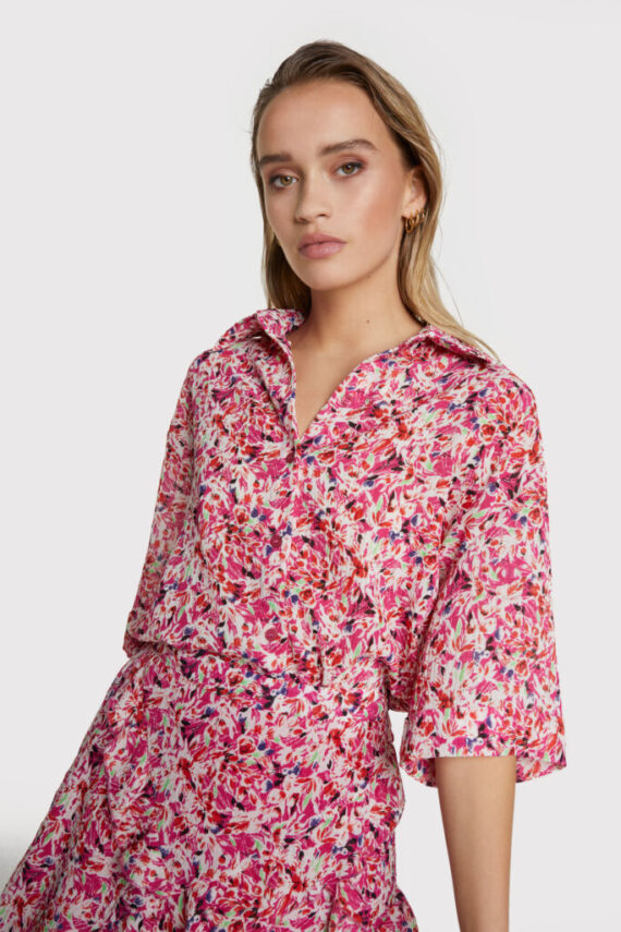 Small flower short sleeve blouse | Alix the label
