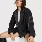 Denim studs jacket | Alix the label