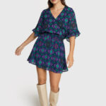 Ikat fake wrap dress | Alix the label