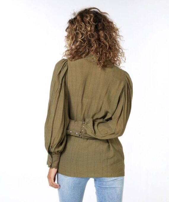 Blouse puff green | Esqualo