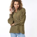 Blouse puff green | Esqualo