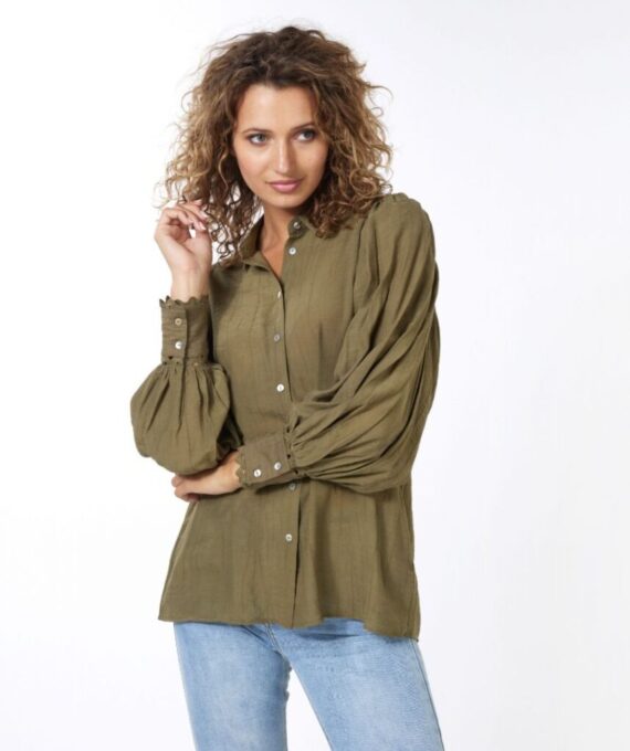 Blouse puff green | Esqualo