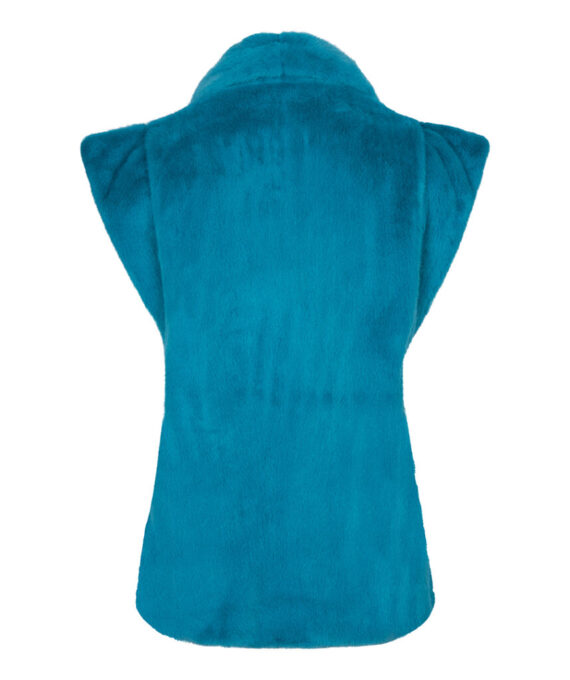 Gilet fake fur petrol | Esqualo