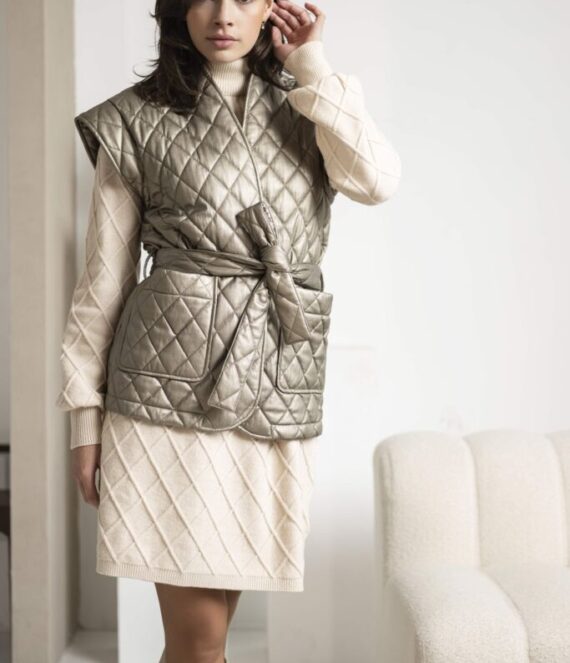 Gilet padded pu gold | Esqualo