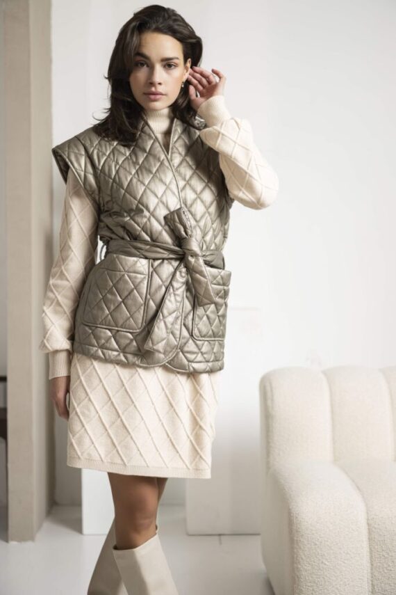 Gilet padded pu gold | Esqualo
