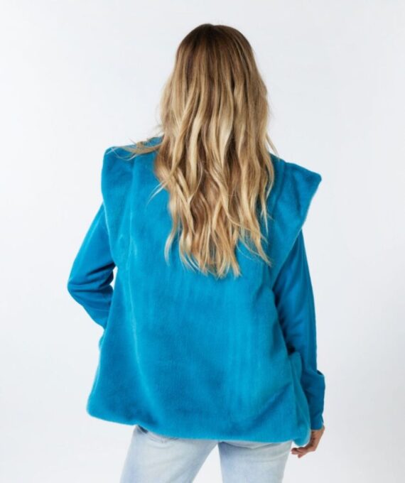 Gilet fake fur petrol | Esqualo