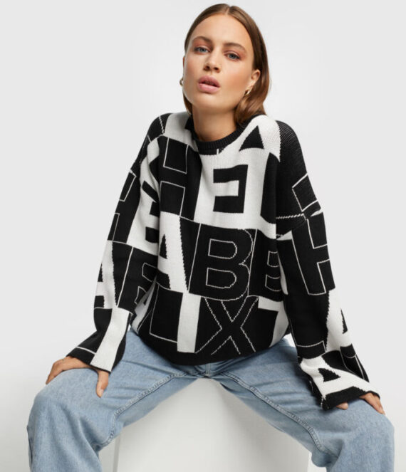 black white pullover | Alix the label