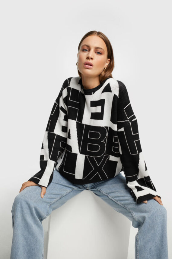 black white pullover | Alix the label
