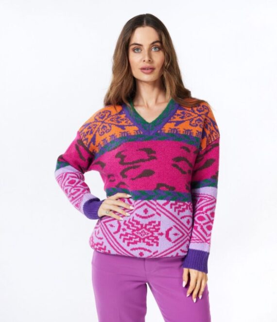 Sweater jaquard colored | Esqualo