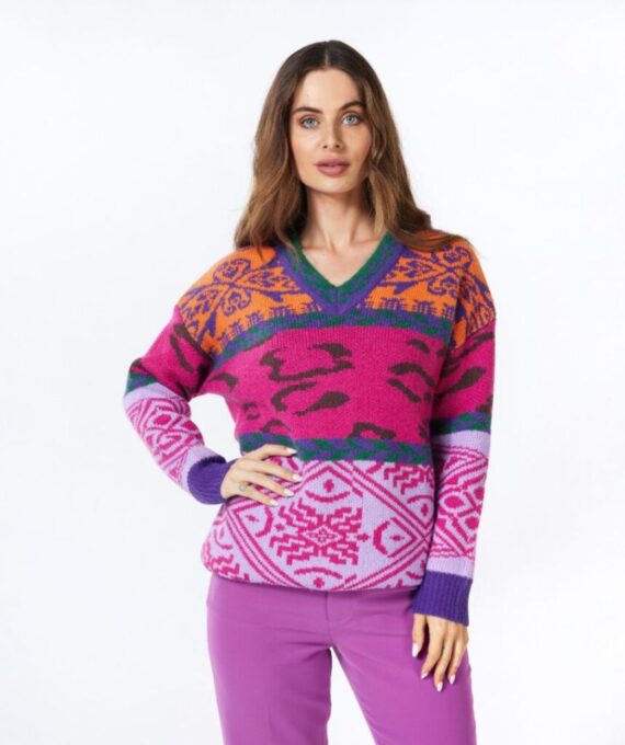 Sweater jaquard colored | Esqualo
