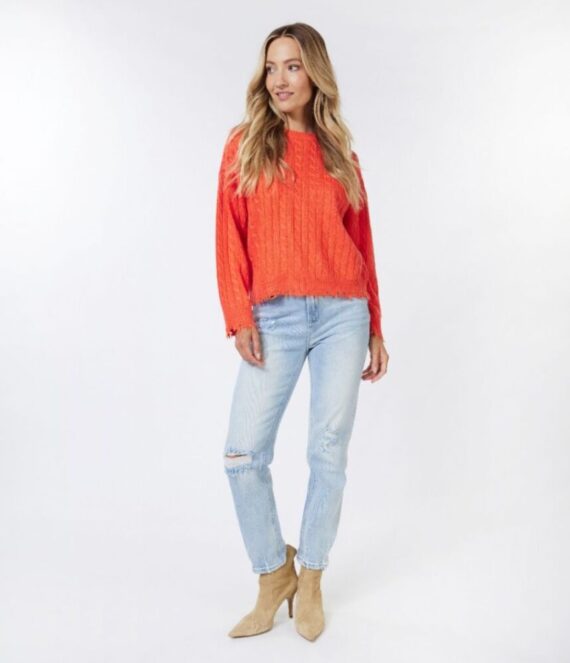 Sweater cables raw edge | Esqualo