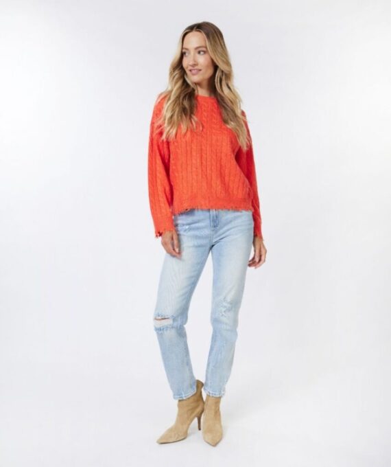 Sweater cables raw edge | Esqualo