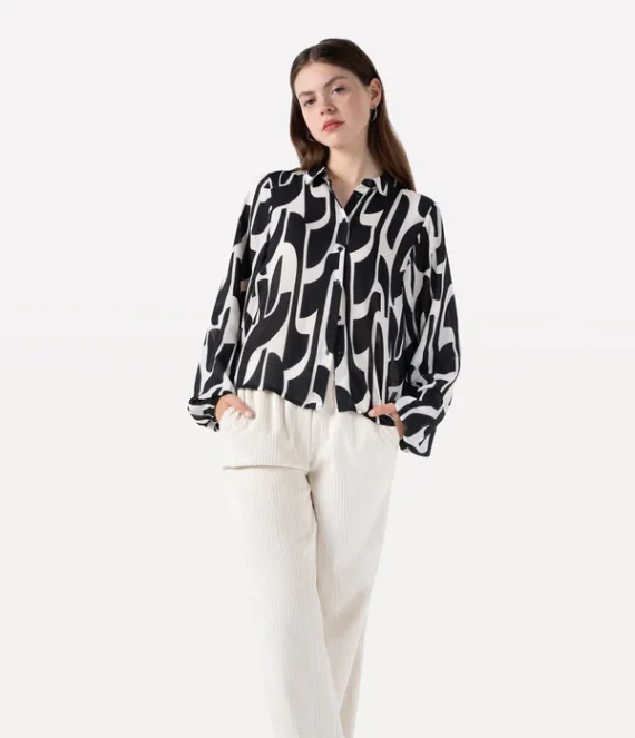 Marcy graphic blouse | Another Label
