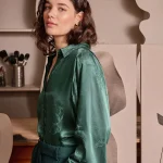 Marcy green blouse | Another Label