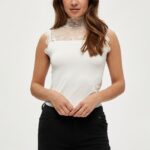 Vanessa high neck wit | Minus