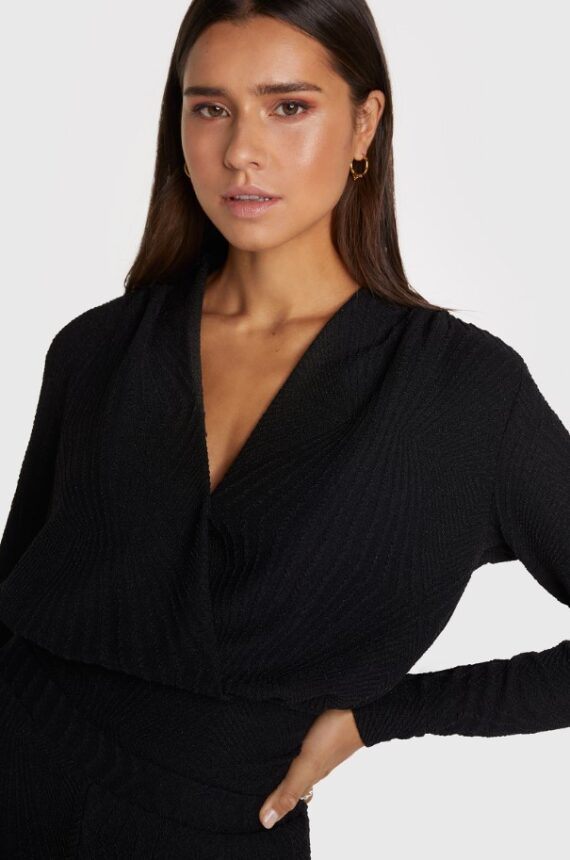 Lurex wrap top | Alix the label