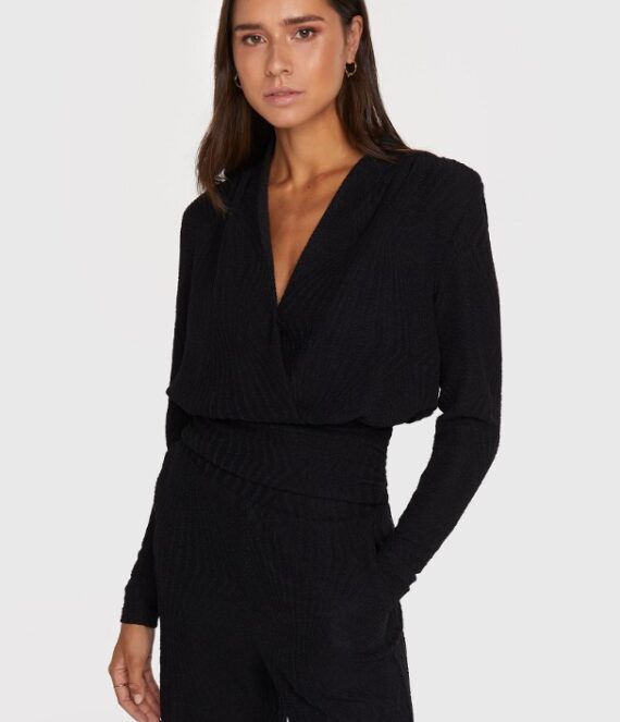 Lurex wrap top | Alix the label