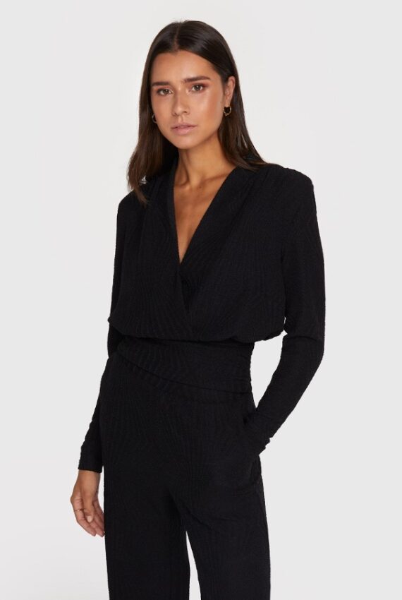 Lurex wrap top | Alix the label