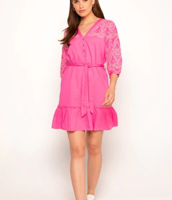 Diora dress pink embroidery Freebird