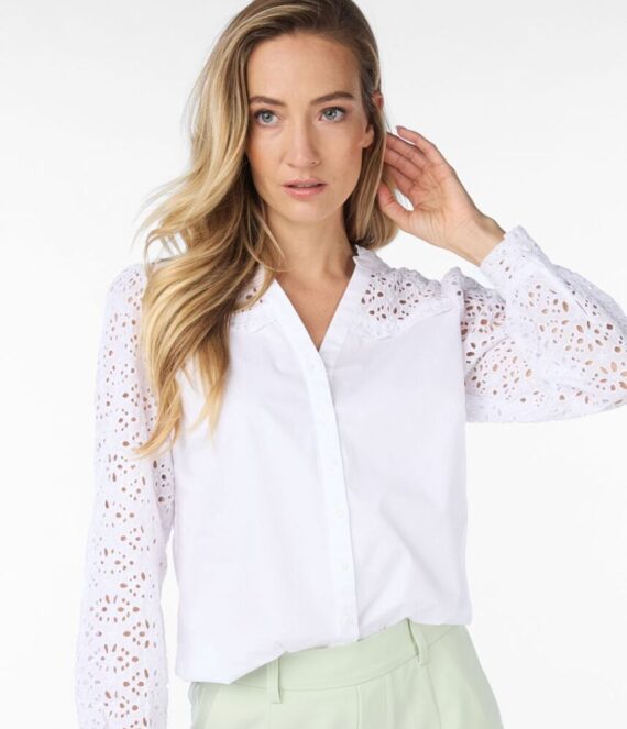 Blouse embroidery white Esqualo