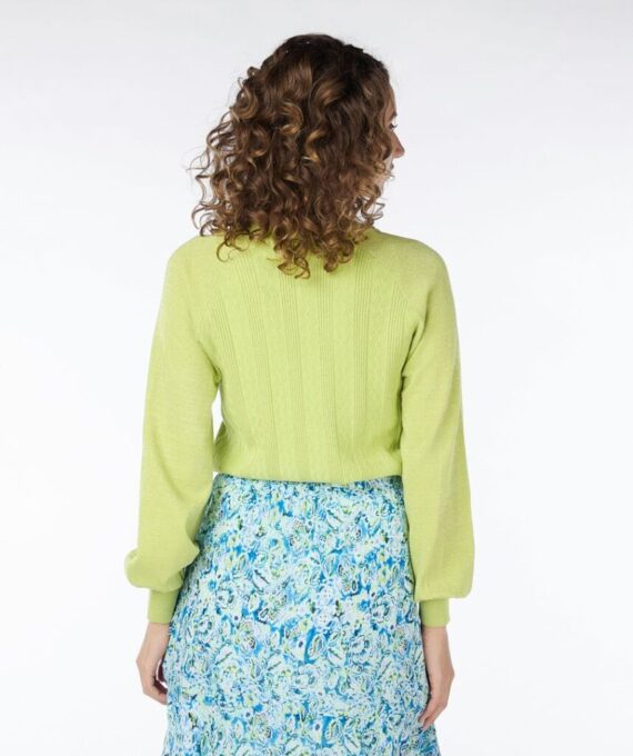 Cardigan raglan lurex lime Esqualo