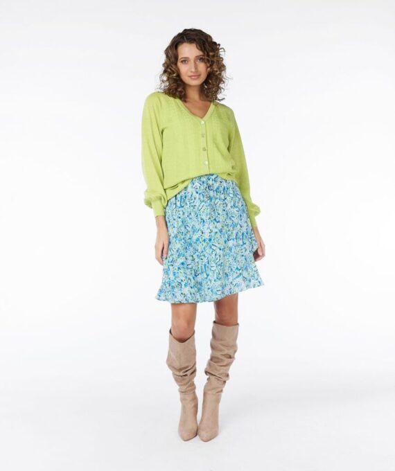 Cardigan raglan lurex lime Esqualo