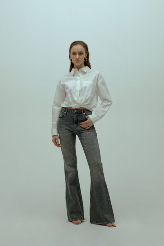Angelina wide flared vintage grey Homage