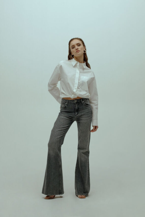 Angelina wide flared vintage grey Homage