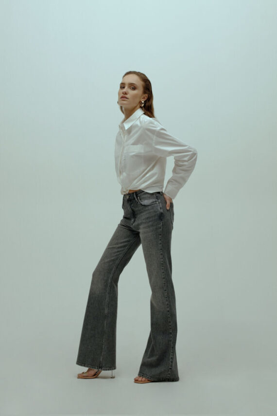 Angelina wide flared vintage grey Homage