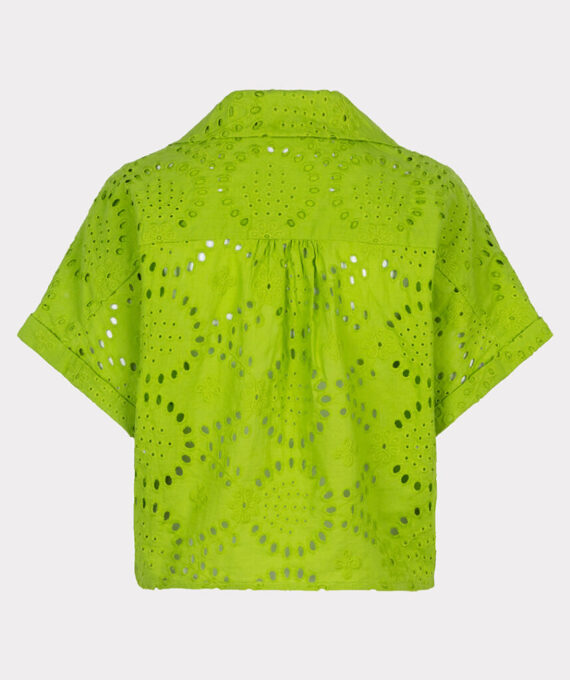 Blouse knot kiwi green chiffly Esqualo