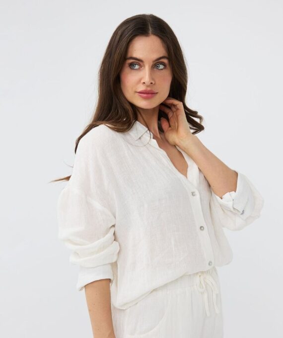 Blouse oversized linen white Esqualo