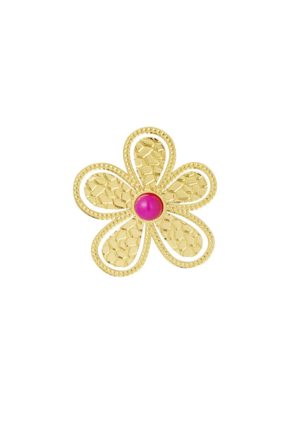 Ring bloem roze