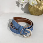 Broos blauw glitter Trezz