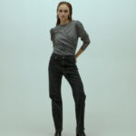 Scotti relaxed straight washed black Homage