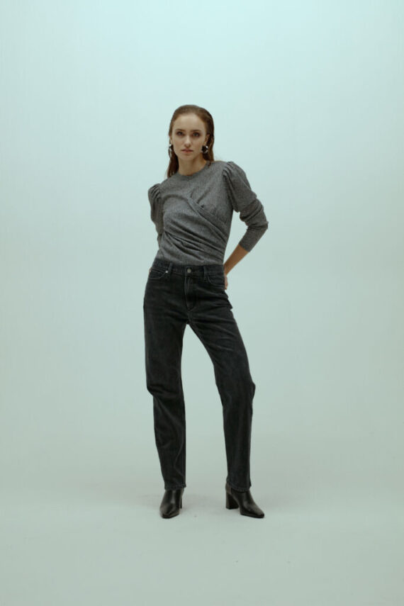 Scotti relaxed straight washed black Homage