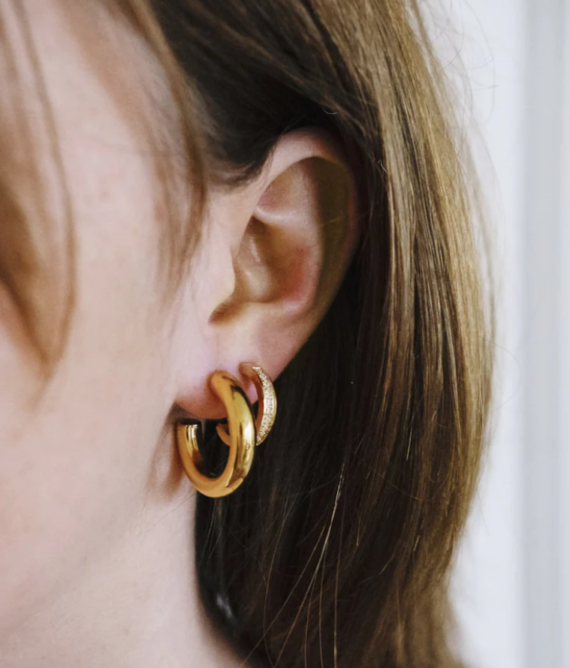 Warhol oorbellen goud Zag bijoux