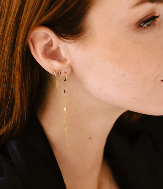 Dubbele allen oorbellen goud Zag bijoux